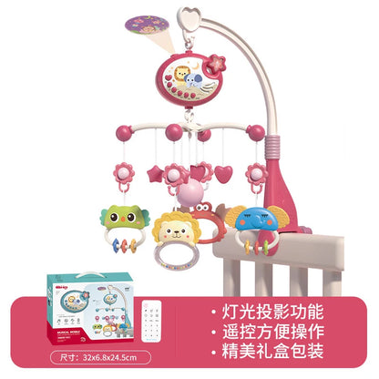 Baby Crib Mobile with Music, Lights, and Projection - Remote Control Toys for Newborns 0-6 Months