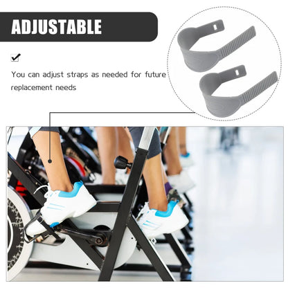 Adjustable Spinning Bike Pedal Straps – Zipper Toe Pedals, Footrest Clips for Exercise & Cycling Gym Foot Support