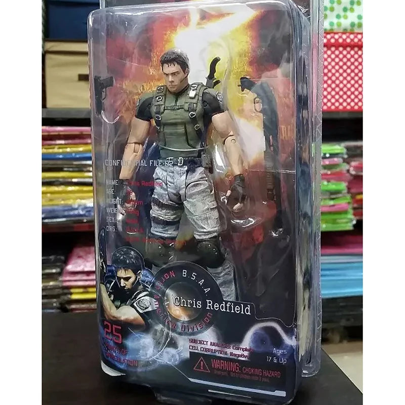 NECA Redfield Hunk Zombie Action Figure Set – Includes Dog Licker and Walker, Chris Redfield Collectible Model Toy
