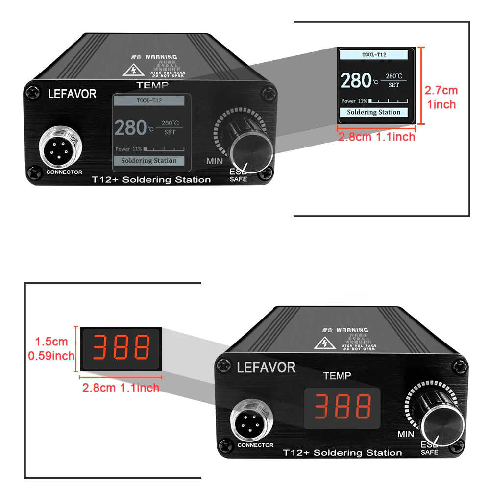 T12 75W Digital Soldering Iron Station – Adjustable Temperature Control, Welding & Rework Microcontroller Tool