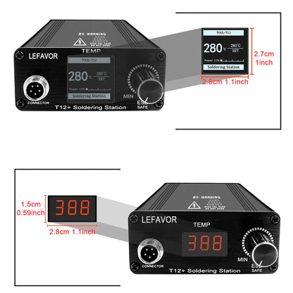 T12 75W Digital Soldering Iron Station – Adjustable Temperature Control, Welding & Rework Microcontroller Tool