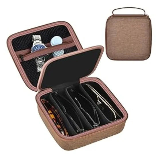 Travel Sunglasses Organizer Case for Quay Polarized Sunglasses – Men & Women Trendy Sunglass Storage Holder (Bag Only)