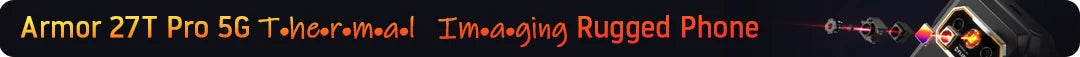 Ulefone Armor 27T Pro 5G Rugged Smartphone – 10600mAh, Android 14, 50MP+64MP Night Camera, 6.78" 120Hz, 24GB+256GB, NFC