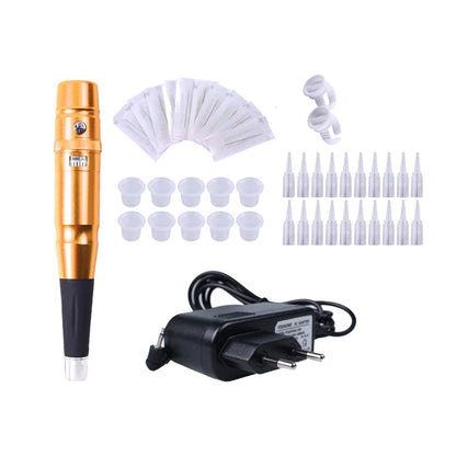 Permanent Makeup Rotary Tattoo Pen – Eyebrow & Lip Machine, Microblading & Piercing Gun PMU Kit