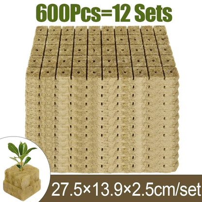 Sponge Block Starter Plugs — Rockwool Grow Cubes for Seedlings, Hydroponics & Plant Propagation