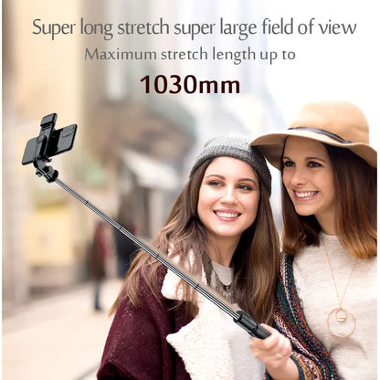 Portable Bluetooth Selfie Stick Tripod with Light & Remote | 103cm Retractable Phone Holder