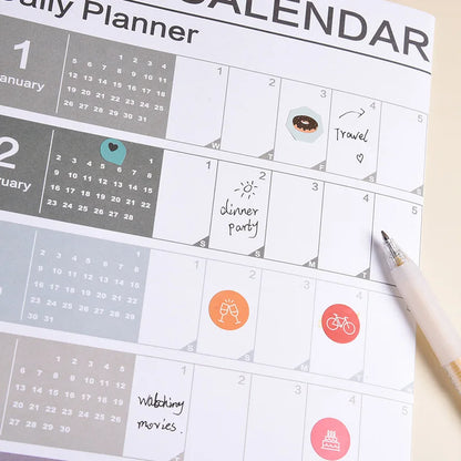 2024-2025 Kawaii Wall Calendar Planner – Large Schedule Organizer, To-Do List, Target Tracker, Office Supplies