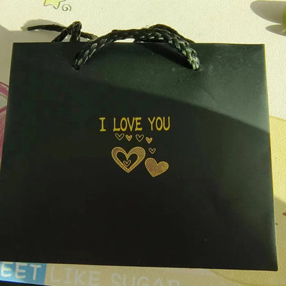 Window Opening Jewelry Box - Romantic 6 Rose Pendants, Ring & Bracelet Gift Packaging for Valentine's Day, Eternal Flower Design