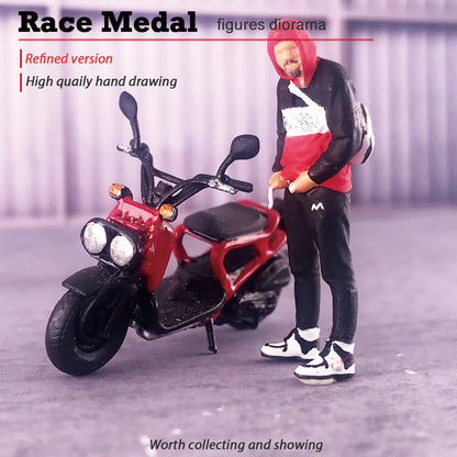 RM 1:64 City Motorcycle Mini Figure Model – Micro Scene Collectible Toy