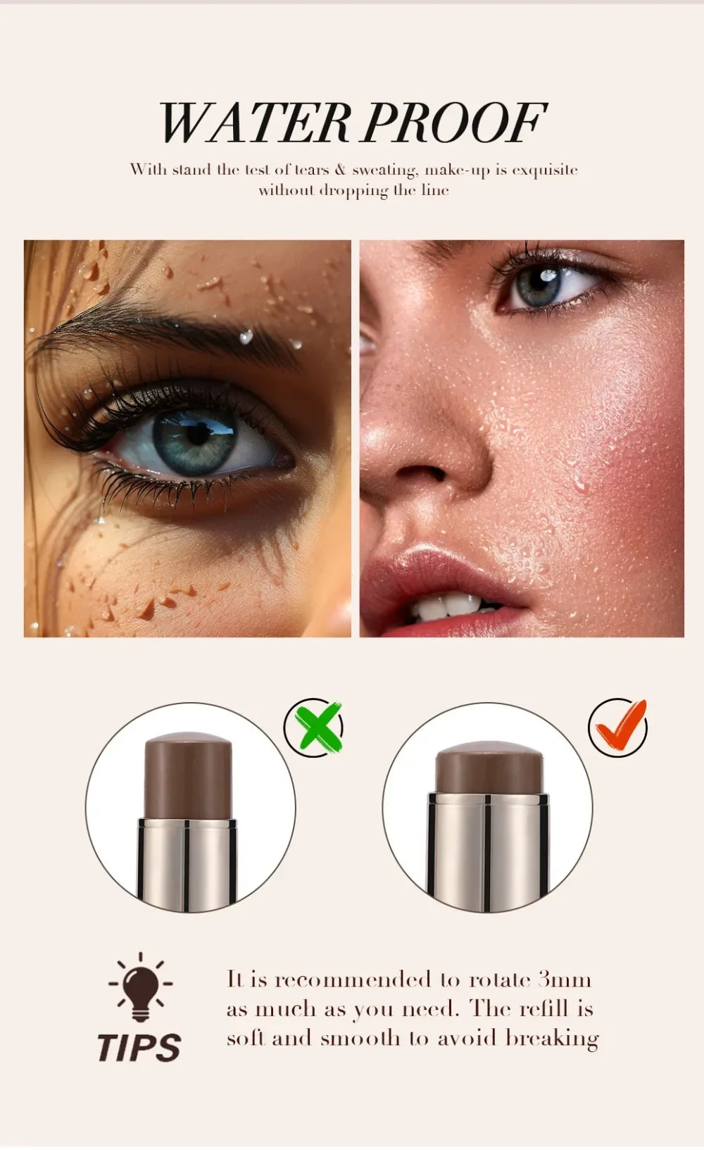 Highlighter Stick – Brightening Skin Tone, Contouring, Natural Stereo Concealer & Multi-Purpose Blush Stick