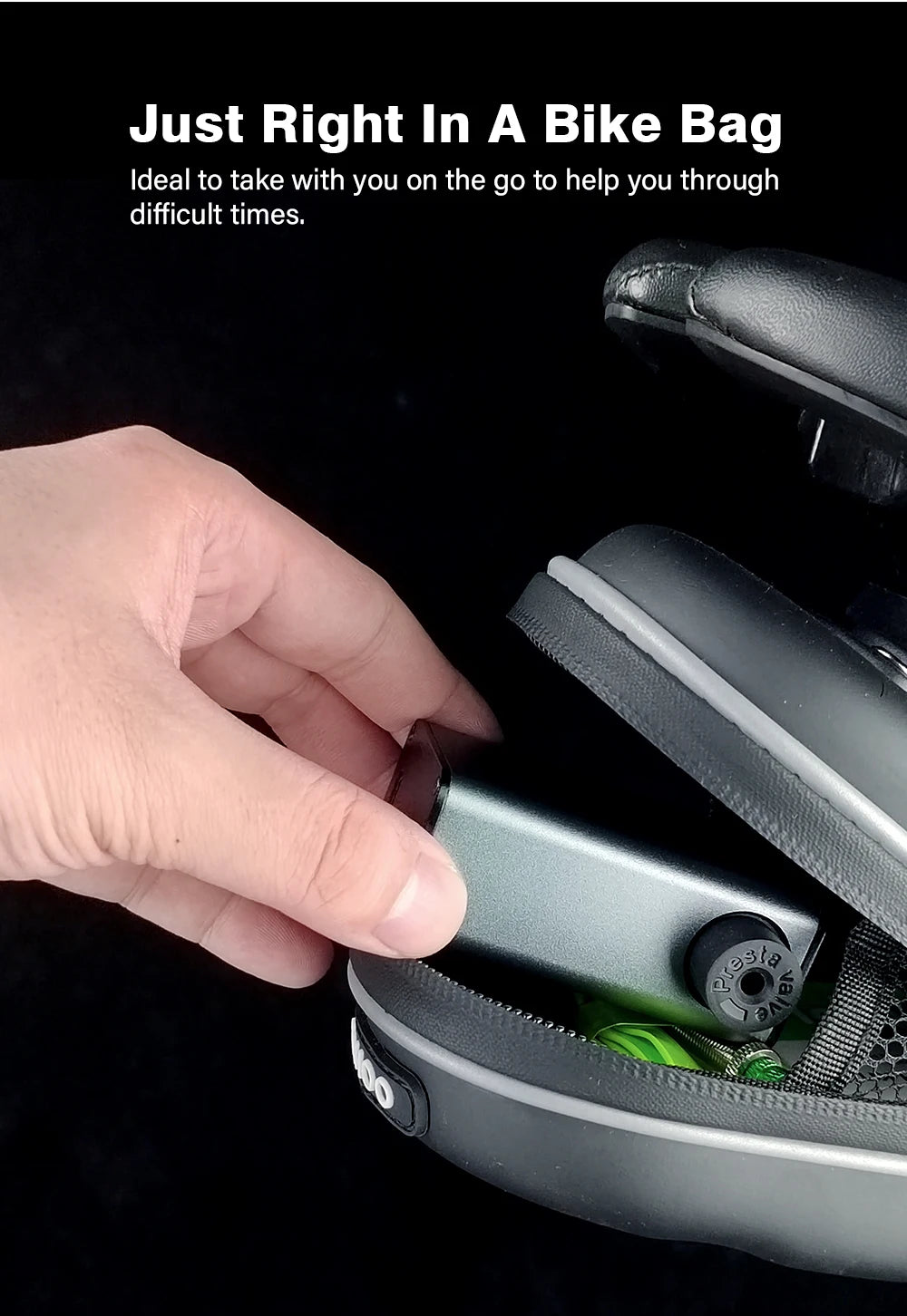 CYCLAMI A3 Ultralight Electric Bike Pump – 100 PSI Portable Tire Inflator for MTB, Road Bike & Motorcycle, Aluminum Alloy