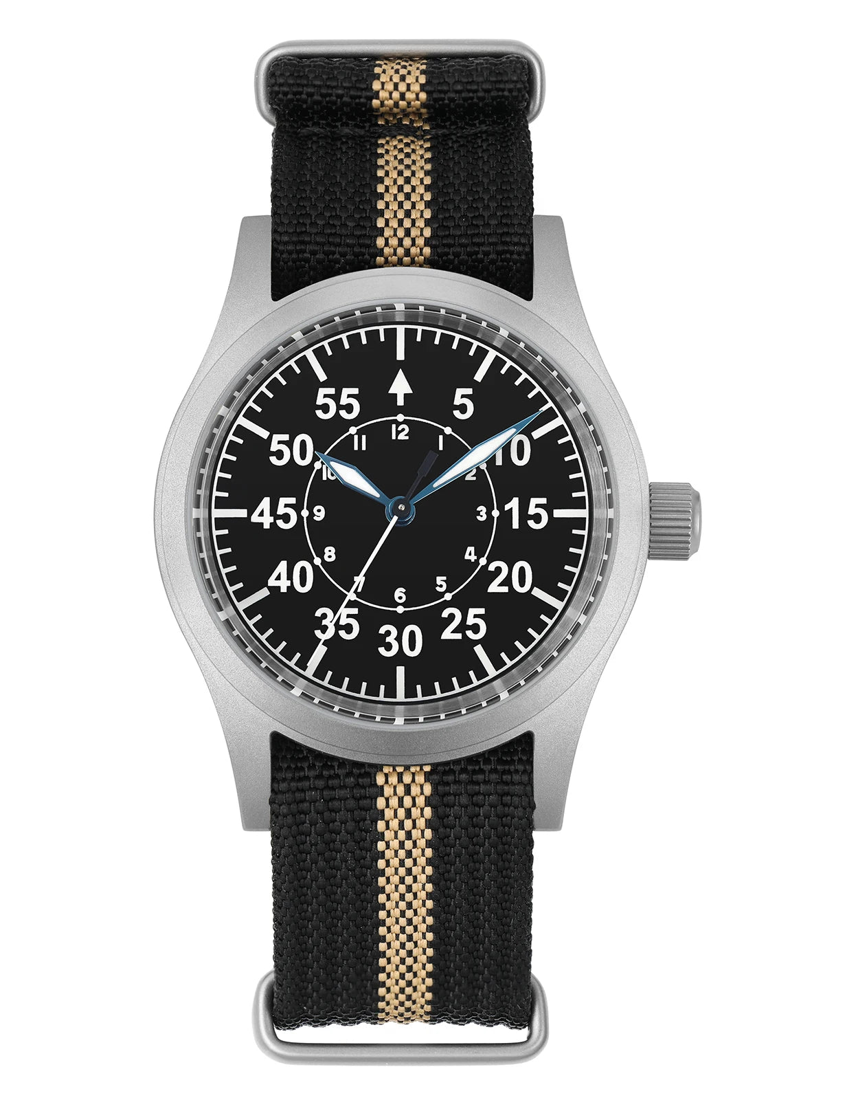 Militado ML05 Vintage Quartz Watch 38mm with VH31 Movement, Domed Sapphire Crystal, AR Coating & Luminous Dial