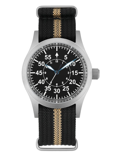 Militado ML05 Vintage Quartz Watch 38mm with VH31 Movement, Domed Sapphire Crystal, AR Coating & Luminous Dial