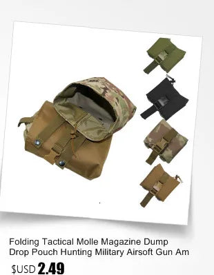 Tactical Dump Pouch – Foldable MOLLE Cummerbund Magazine Pouch, Mil-Grade Elastic Ultra-Light Roll-Up Drop Soft MAG Pouches