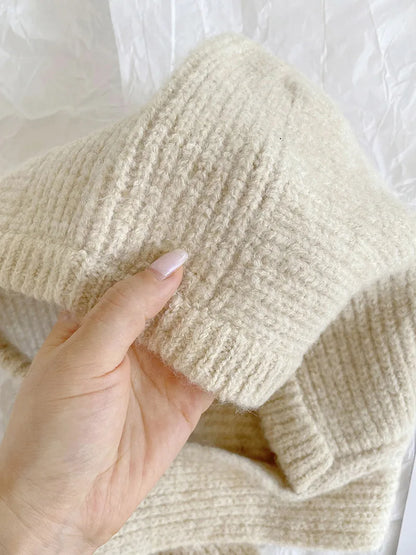 Knitted Beanie Cap for Men & Women – Winter Warm Unisex Hooded Hat with Neck Collar Scarf, Ski Balaclava