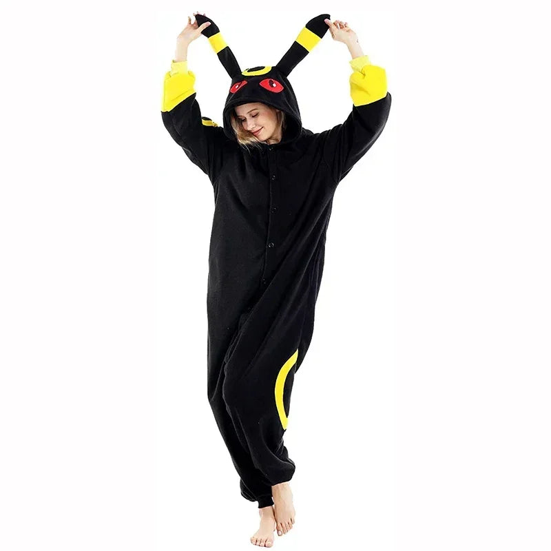 Pokémon Kigurumi Onesie — Pikachu, Gengar, Snorlax, Eevee, Squirtle, Umbreon Pajamas Cosplay Costume for Adults & Halloween Gift