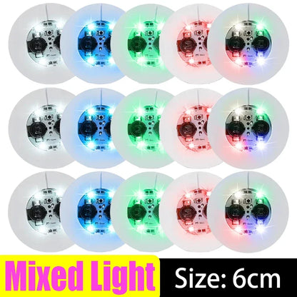 LED Luminous Cup Stickers — 6cm Bottle & Glass Coaster Lights for Bar, KTV, Wedding, Party Decoration (1/50PCS)