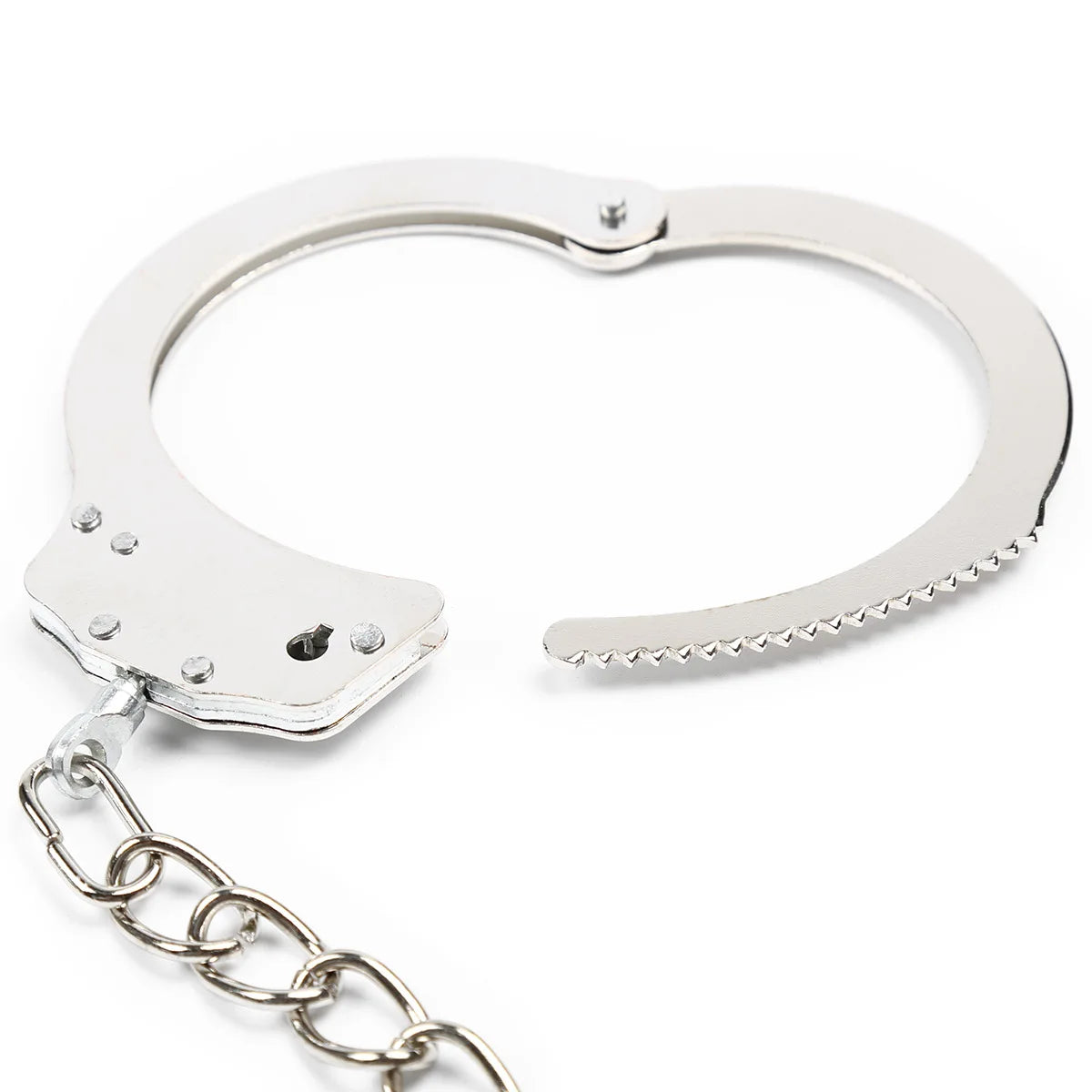 DUTRIEUX Stainless Steel Handcuffs – Adjustable Metal Ankle & Wrist Cuffs with Chain, BDSM Bondage Restraints for Couples
