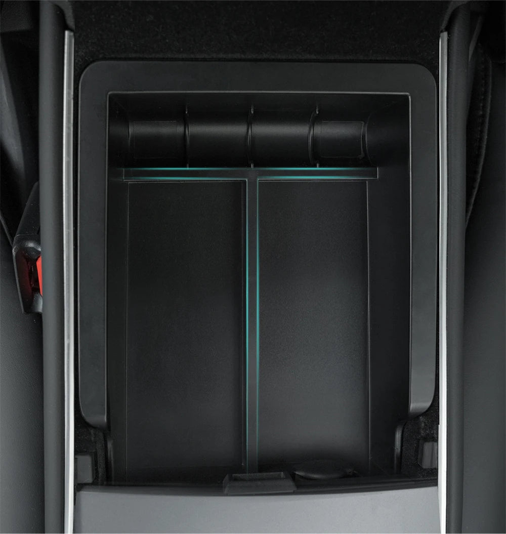 YZ Storage Box for Tesla Model 3 & Model Y – Center Armrest Hidden Box & Cup Holder Organizer, 2023-2022 Car Accessories