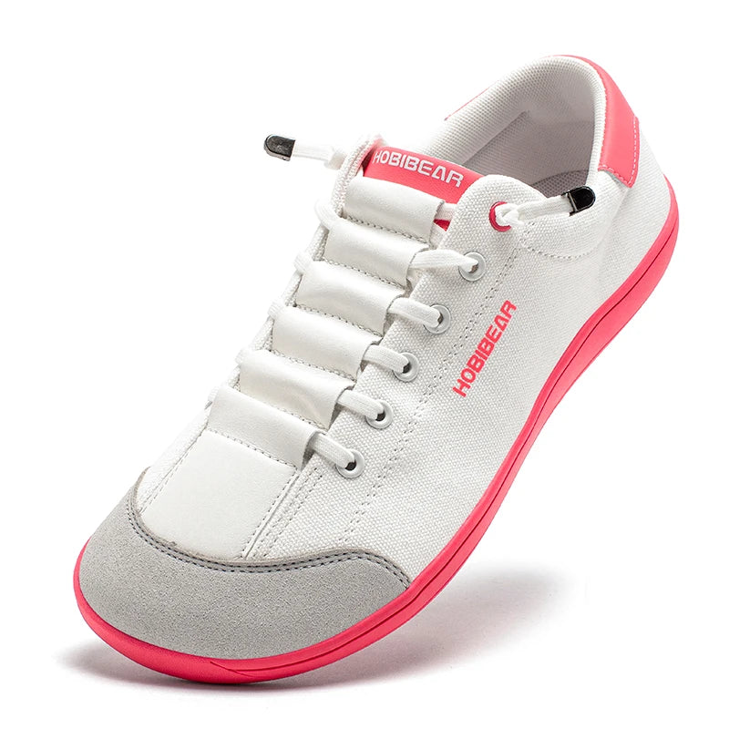HOBIBEAR Unisex Barefoot Shoes – Zero Drop Wide Toe Casual Canvas Minimalist Walking Sneakers