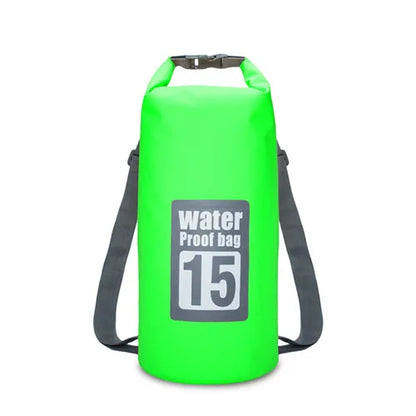 Outdoor PVC Waterproof Dry Bag – 5L/10L/15L/20L/30L Storage Sack for Canoe, Kayak, Rafting, Swimming & Travel