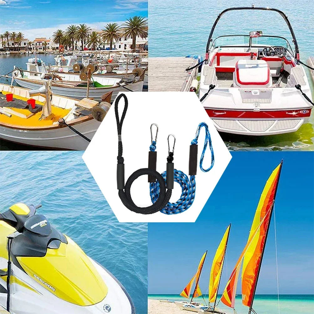Boat Bungee Dock Lines — Kayak, Jet Ski & Power Boat Mooring Rope Accessories