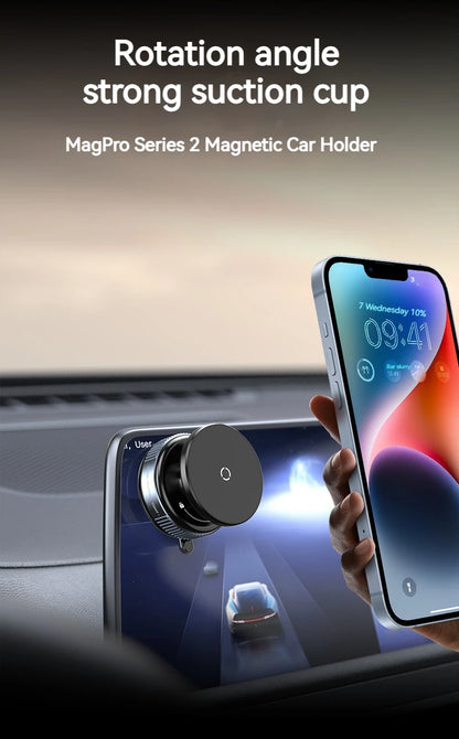 Vacuum Magnetic Car Phone Holder – Universal Suction Cup, Mirror & Shower Stand for iPhone 16/15/14/13/12 Pro Max, Samsung