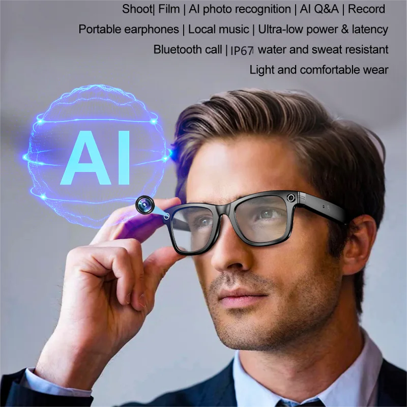 Xiaomi AI Smart Glasses — 1080P HD Polarized Sunglasses with Camera, Video Recorder & Sports Surveillance DVR