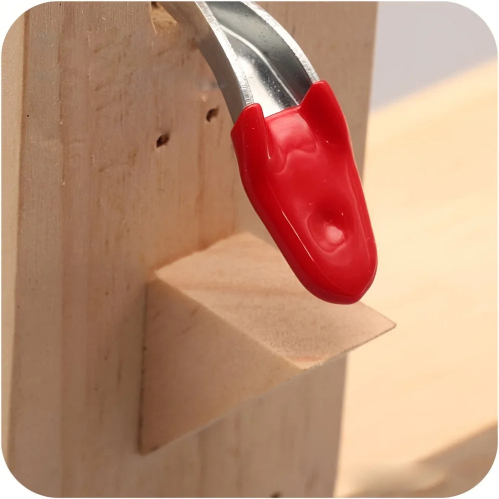 Leathercraft Wooden Sewing Clips with Extended Base Plate – Handmade Leather Tool Clamps for DIY Projects