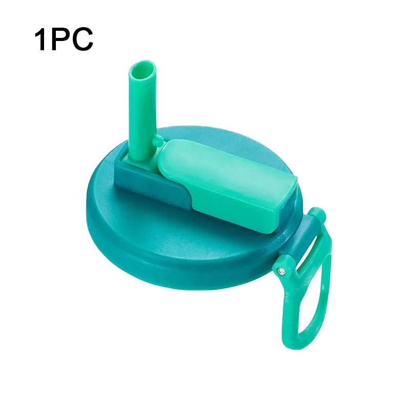 1/2pcs Portable Silicone Soda Can Lids with Straw — Reusable for Beer, Juice, and Canned Drinks