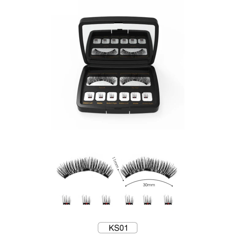 3D Magnetic Eyelashes – Soft, Reusable False Mink Lashes for Easy Wear & Beauty Makeup