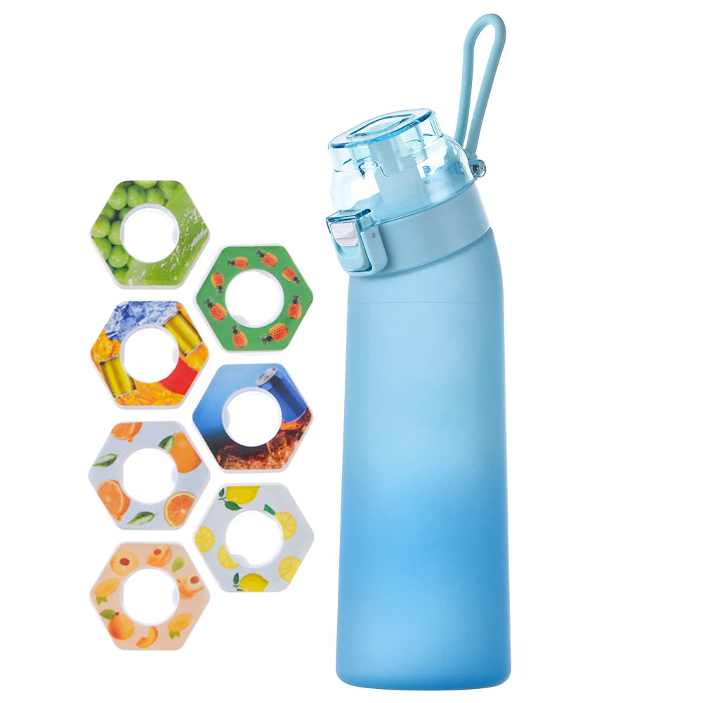 650ML Leak-Proof Fragrance Water Bottle , 7 Flavor Pods - Portable Air Water Bottle for Travel, Hiking & Climbing