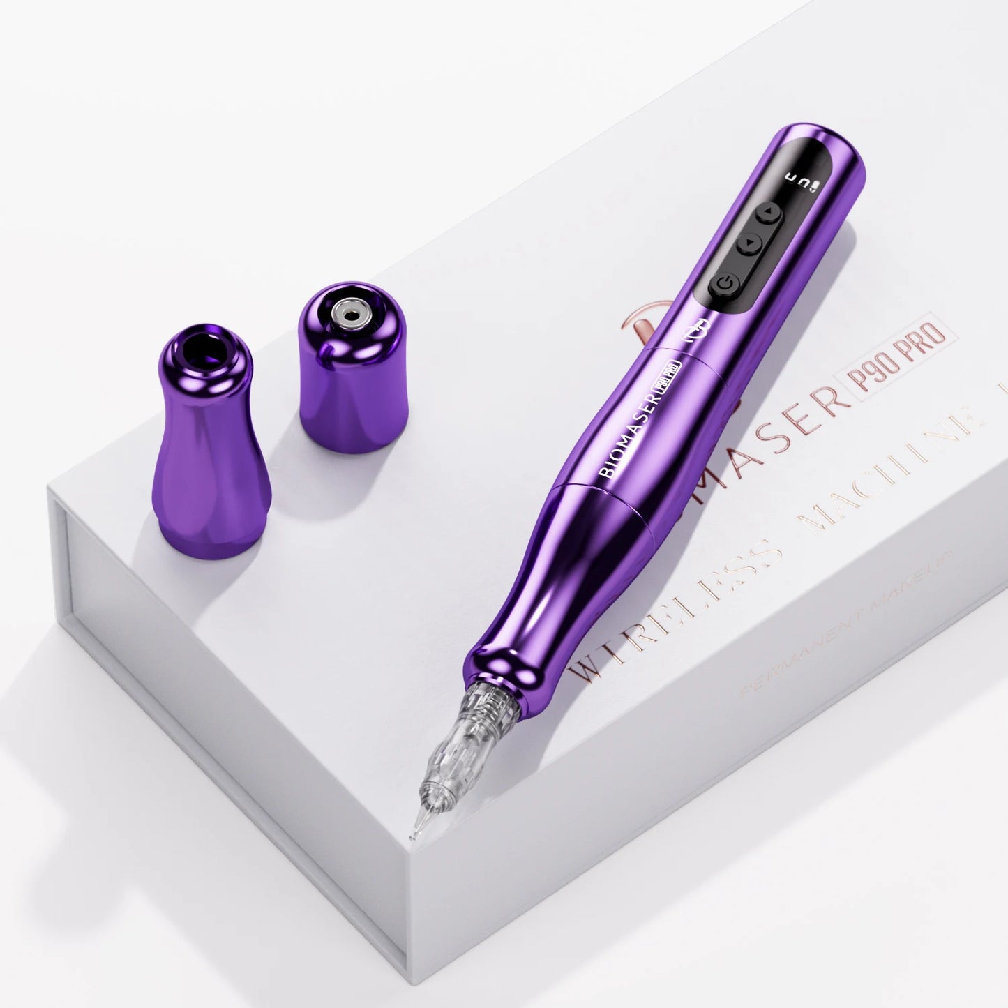 BIOMASER P90 Pro Wireless Rotary PMU Tattoo Machine – Rechargeable Permanent Makeup Gun for Microblading, Eyebrow, Lip & Eyeliner