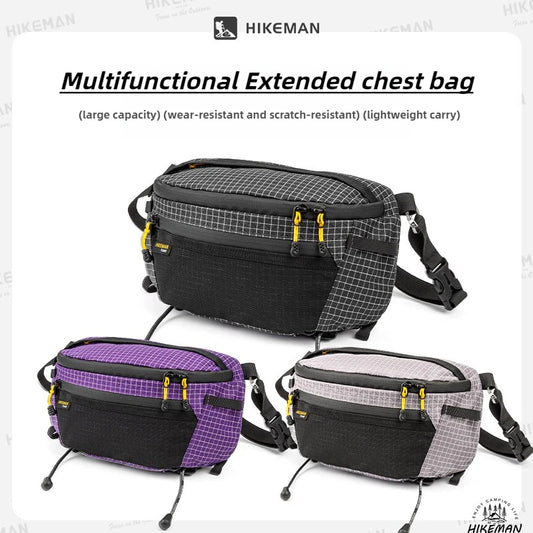 HIKEMAN Waterproof Outdoor Hiking Chest Bag – Large Capacity Crossbody Pack for Cycling, Camping & Travel