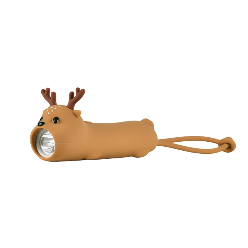 LED USB Rechargeable Flashlight – Soft Silicone Unicorn, Lion & Dog Torch for Kids, Portable Bedtime Story & Outdoor Light