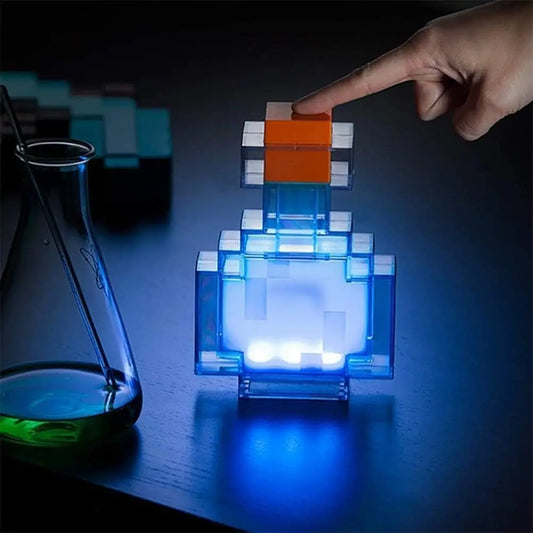 MC Game Night Light Color-Changing Liquid Medicine Bottle – Type-C Rechargeable ABS LED Night Lamp for Cabinet & Wardrobe