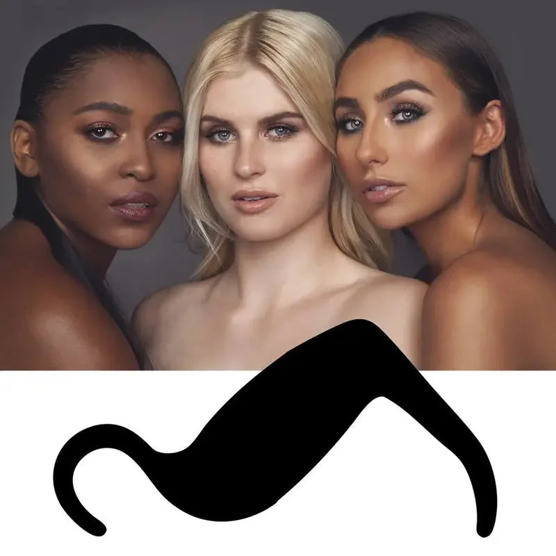 Eyeliner Cards & Contour Stencils - Face, Cheek, Nose Makeup Model & Eyebrow Shaper Tools for Beauty Accessories