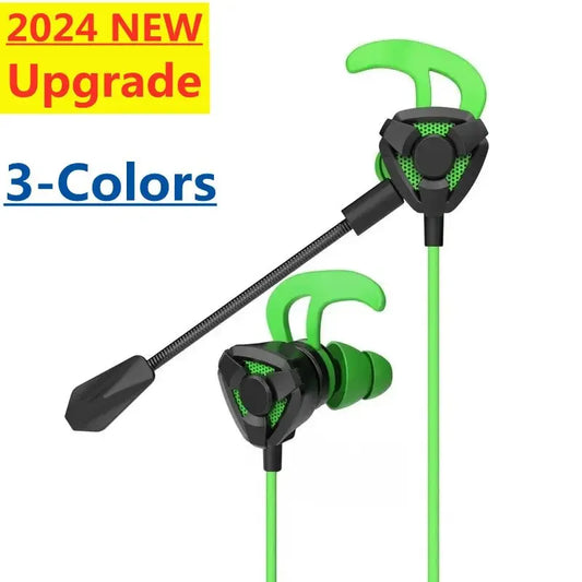 ESports Gaming Earbuds with Microphone - Noise Cancelling Wired Headset for Mobile & PC, PUBG Compatible