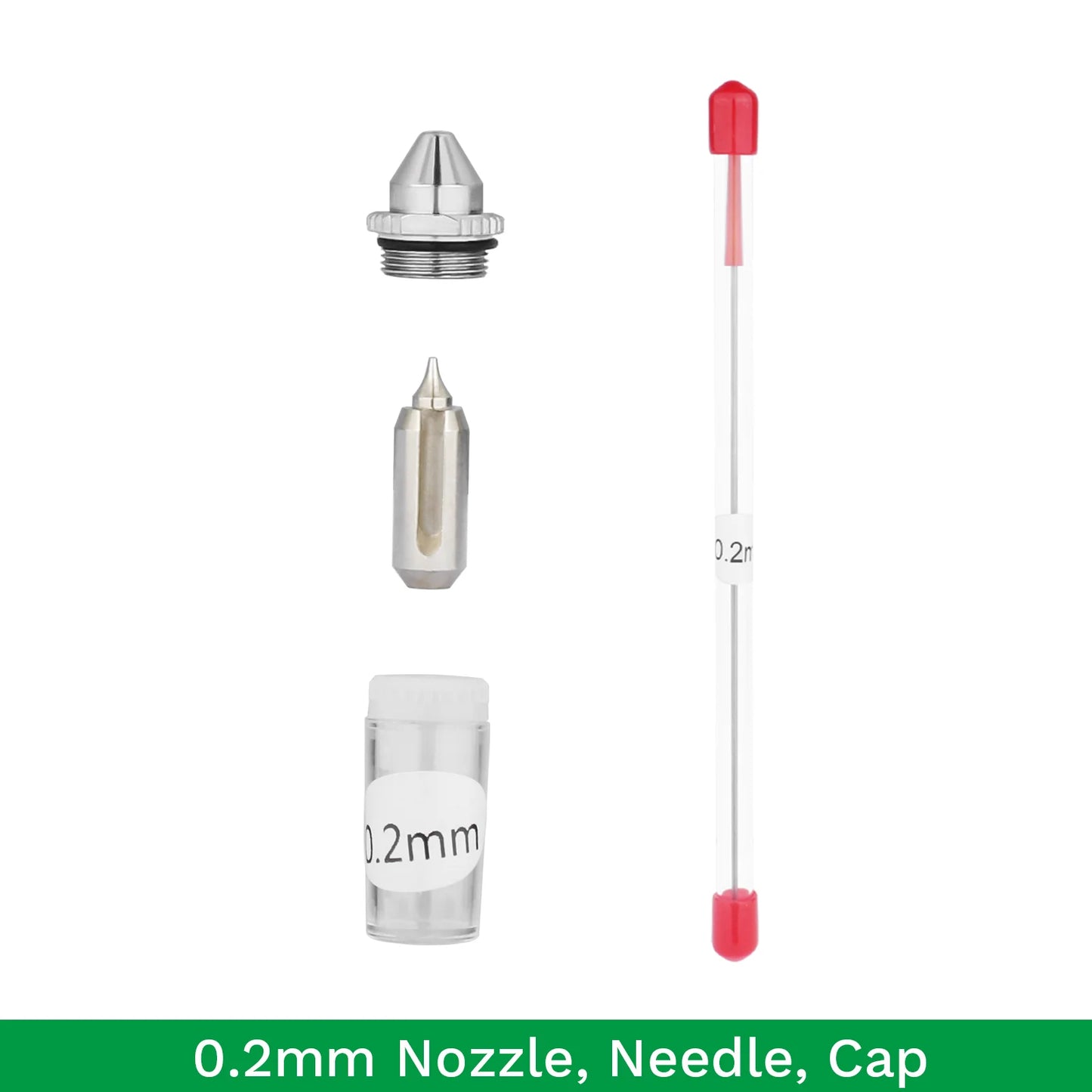 0.2mm/0.3mm/0.5mm Airbrush Nozzle & Needle Replacement Parts for NCT-SJ83 Airbrush