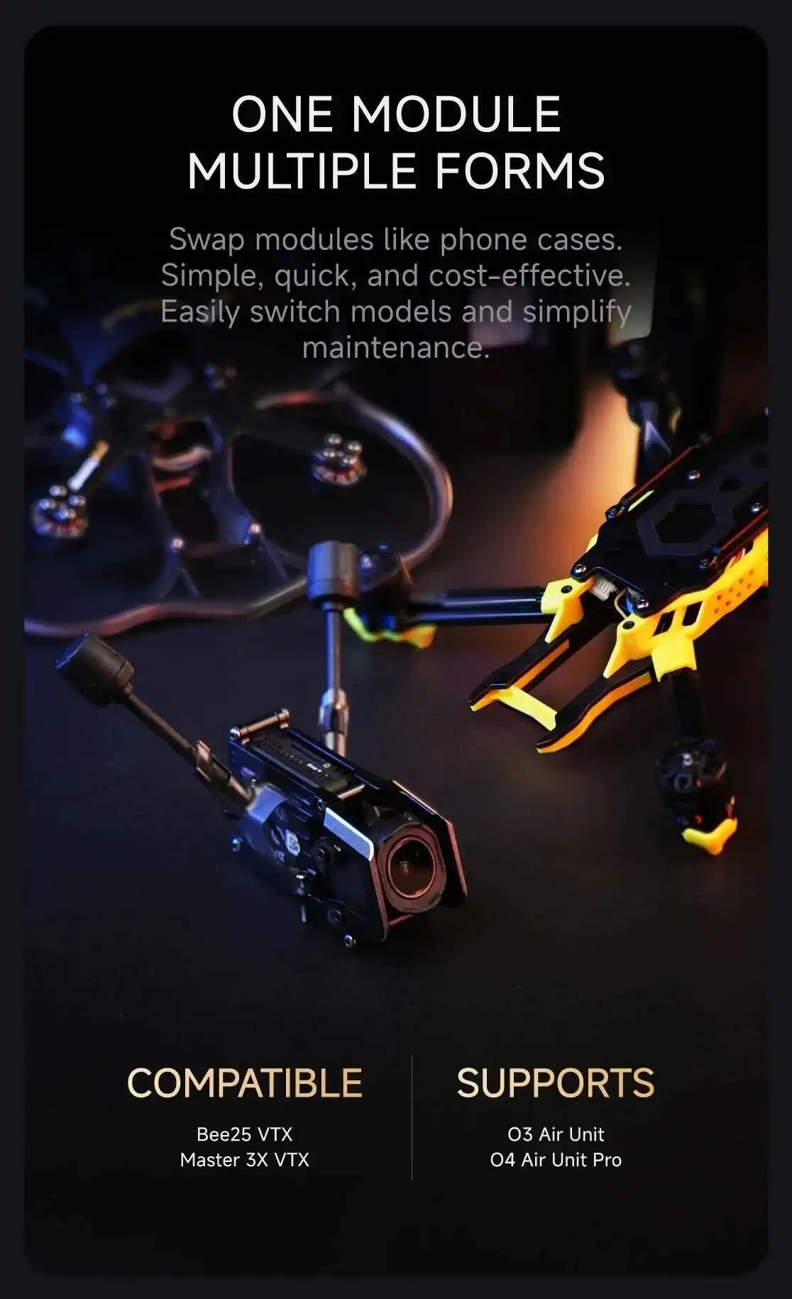 SpeedyBee Master 3X Modular FPV Drone – O3/O4 Pro HD Digital VTX for Freestyle & Racing