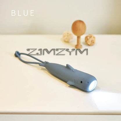 USB Rechargeable Animal LED Flashlight – Cute Soft Silicone Shark, Crocodile, Lion & Dog Portable Cartoon Lamp