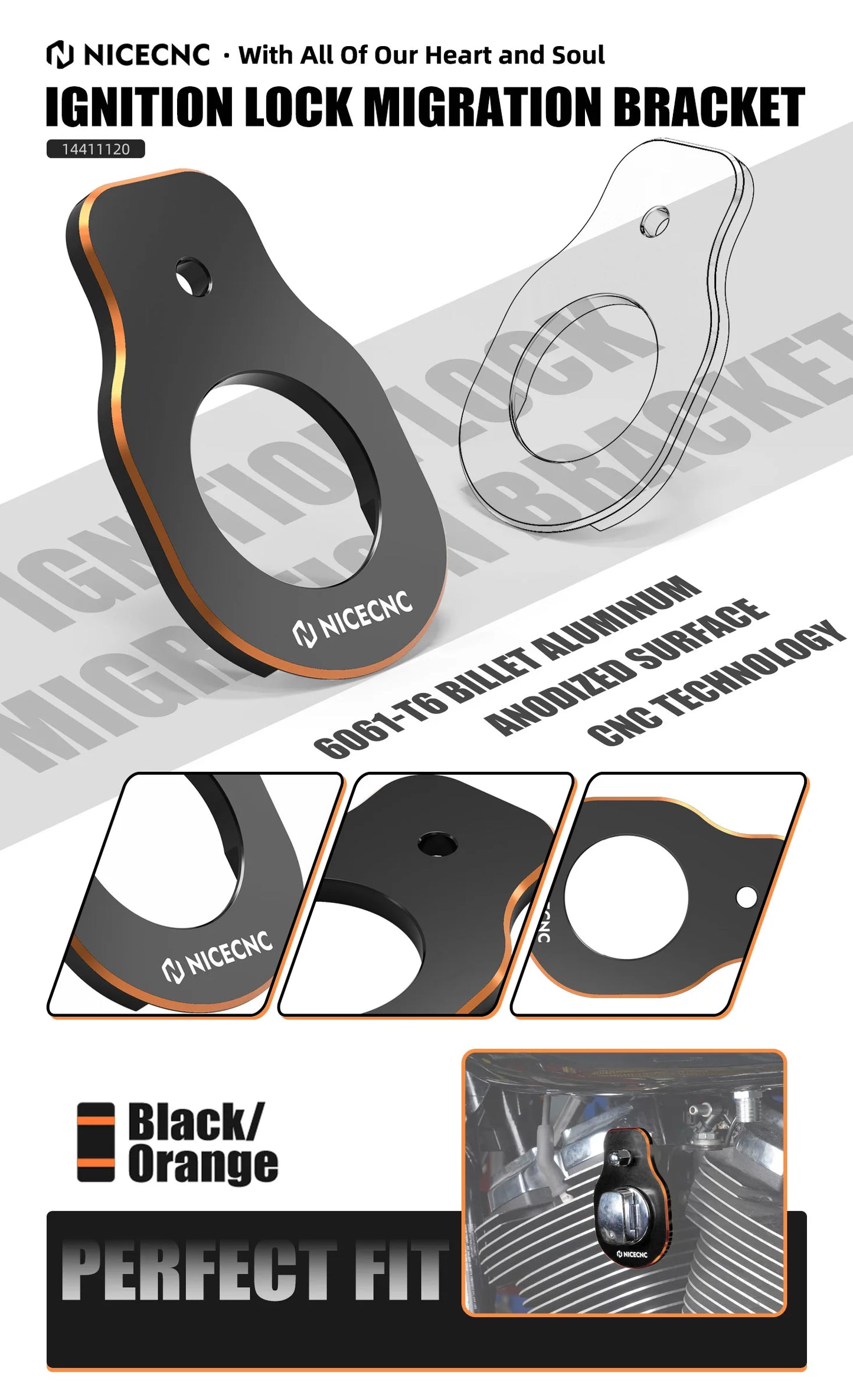 Harley Street Glide Ignition Key Switch Bracket – Compatible with 2006-2023 Road King, FLHR/XS, Electra Glide Ultra, Tri Glide