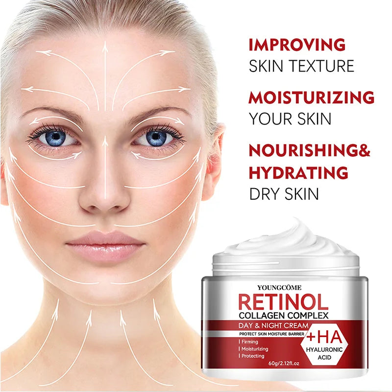Retinol Collagen Facial Moisturizing Cream – Deep Nourishment for Dry, Rough & Aging Skin