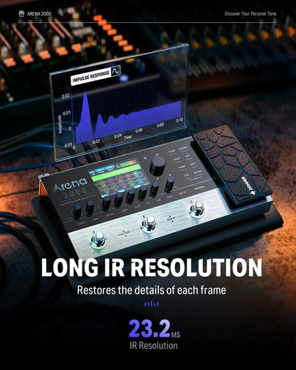 Donner Arena 2000 Multi-Effect Pedal – 278 Effects, IR AMP, Drum Looper, MIDI In, Software App for Electric Guitar