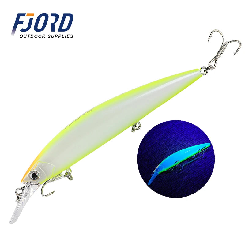 FJORD Heavy Sinking Minnow Fishing Lures – 110S 37g, 90S 29g, 70S 17g Saltwater & Freshwater Jerkbait