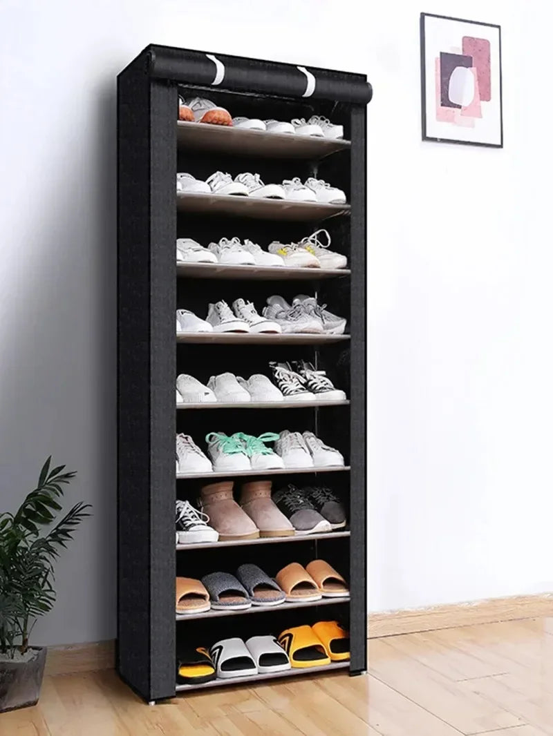 Dustproof Shoe Storage Rack – Multilayer Nonwoven Organizer Cabinet, Space-Saving Shoe Shelf for Home & Hallway