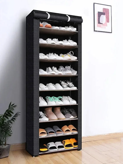 Dustproof Shoe Storage Rack – Multilayer Nonwoven Organizer Cabinet, Space-Saving Shoe Shelf for Home & Hallway