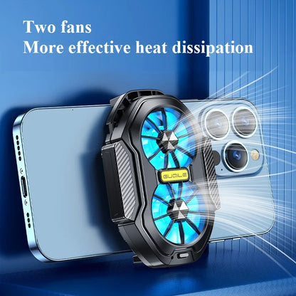 FS01 Dual Fan Rechargeable Mobile Phone Cooler - Long Lasting, Stronger Cooling, Air Cooling