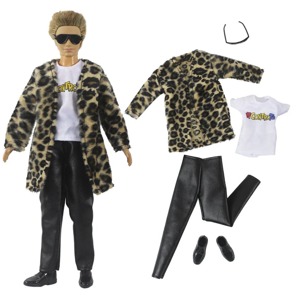 1 Set 12" Ken Doll Clothes — Leather Outfit with Multiple Styles to Choose From