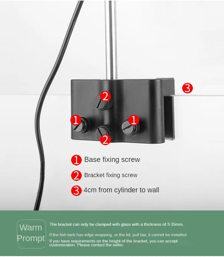 New Aquarium LED Water Grass Lamp – WRGB Full Spectrum, 8500K Algae Downlight for Native Stream Fish Tanks, 25/35/65W